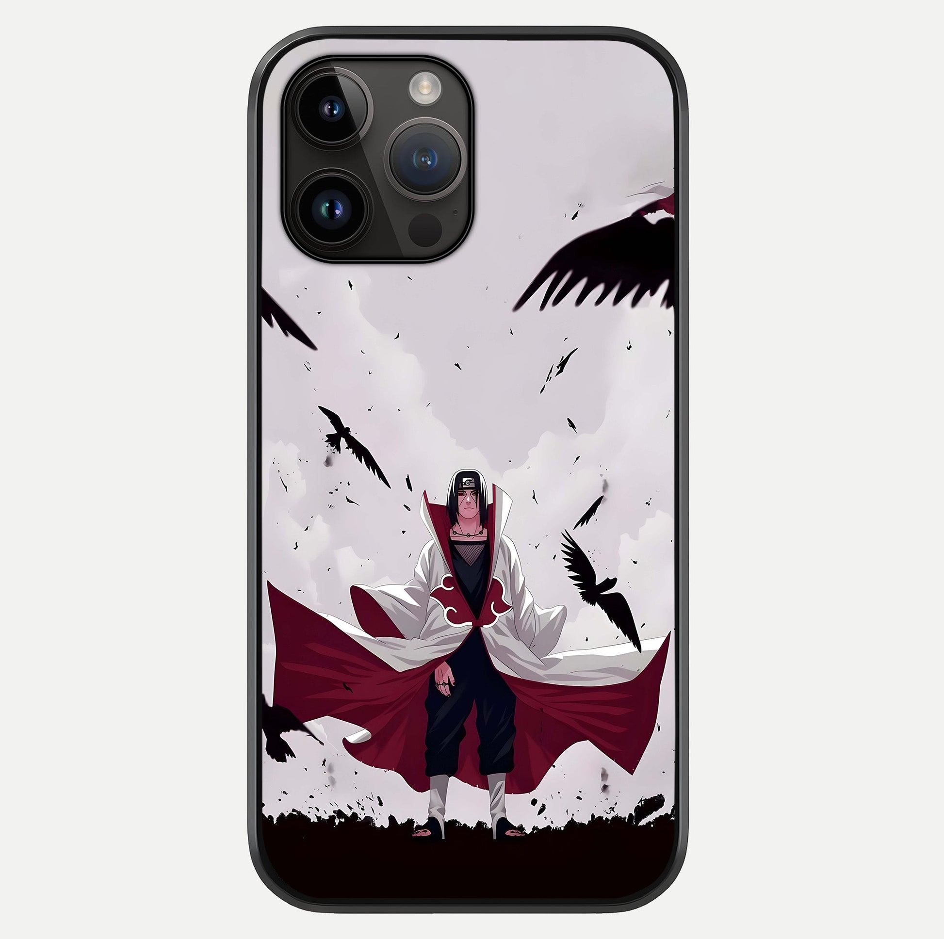 Crimson Crow Ascension Glass Case showing full back design in clean flat view with glossy glass finish.