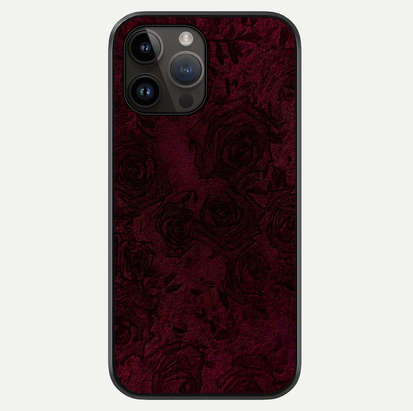 Crimson Fade Flow Glass Case showing full back design in clean flat view with glossy glass finish.
