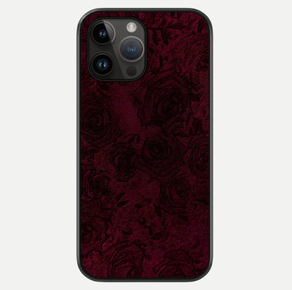 Crimson Fade Flow Glass Case showing full back design in clean flat view with glossy glass finish.