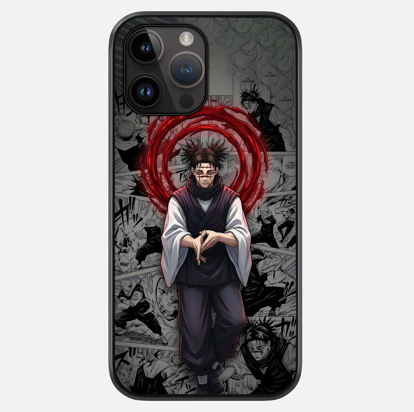 Cursed Ritual Ascension Glass Case showing full back design in clean flat view with glossy glass finish.
