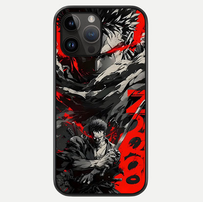 Demon Sword Resolve Glass Case showing full back design in clean flat view with glossy glass finish.