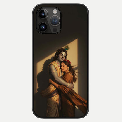 Divine Eternal Love Glass Case showing full back design in clean flat view with glossy glass finish.