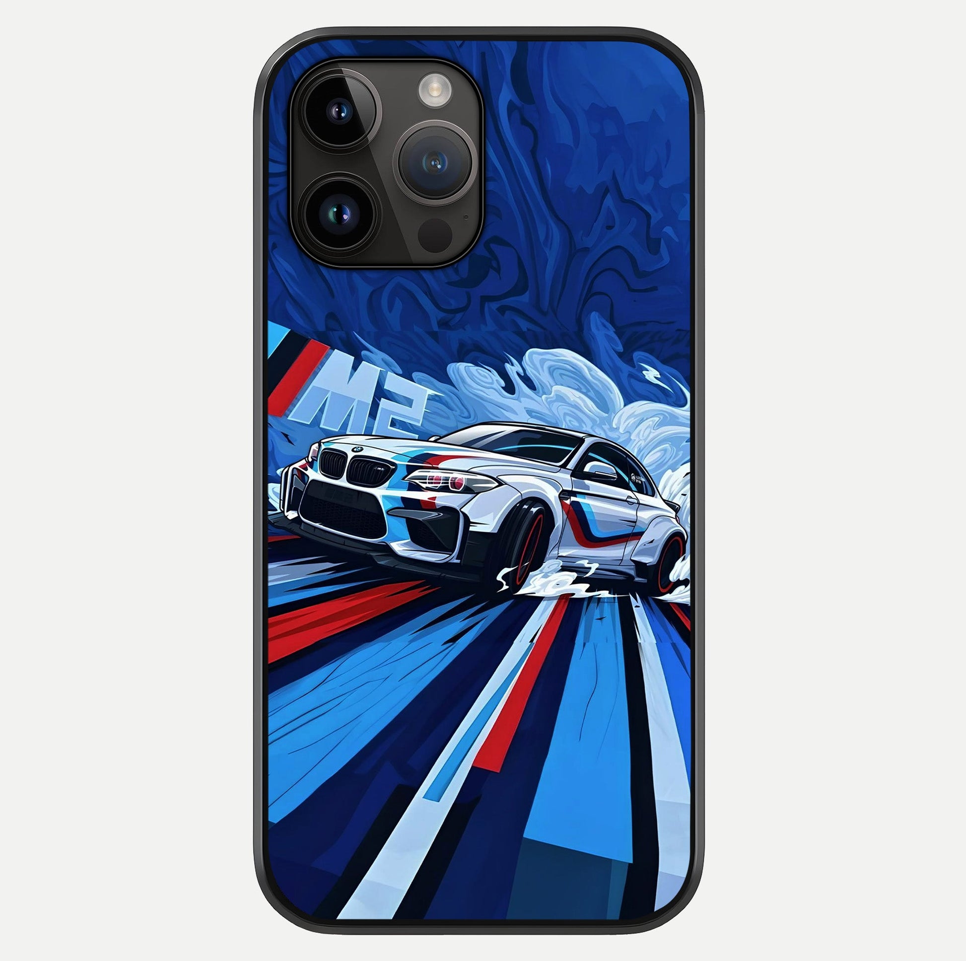 Drift Power Rush Glass Case showing full back design in clean flat view with glossy glass finish.