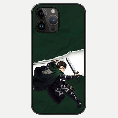 Emerald War Vanguard Glass Case showing full back design in clean flat view with glossy glass finish.