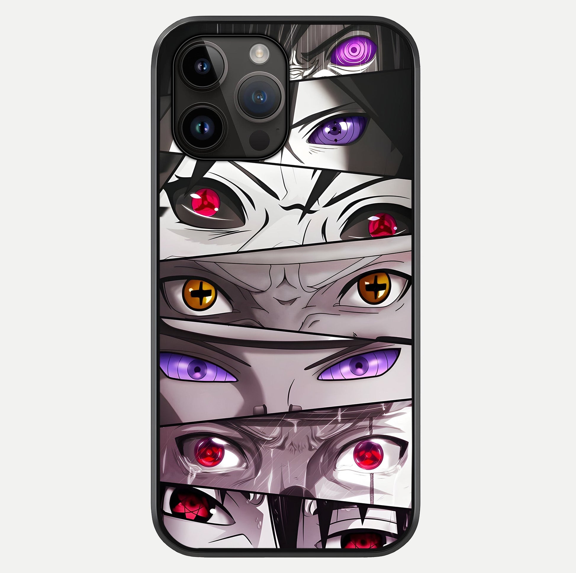 Eyes Of Destiny Glass Case showing full back design in clean flat view with glossy glass finish.