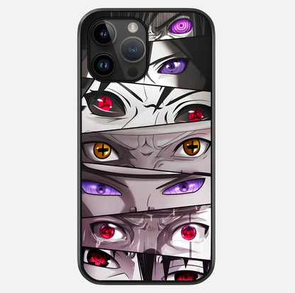 Eyes Of Destiny Glass Case showing full back design in clean flat view with glossy glass finish.