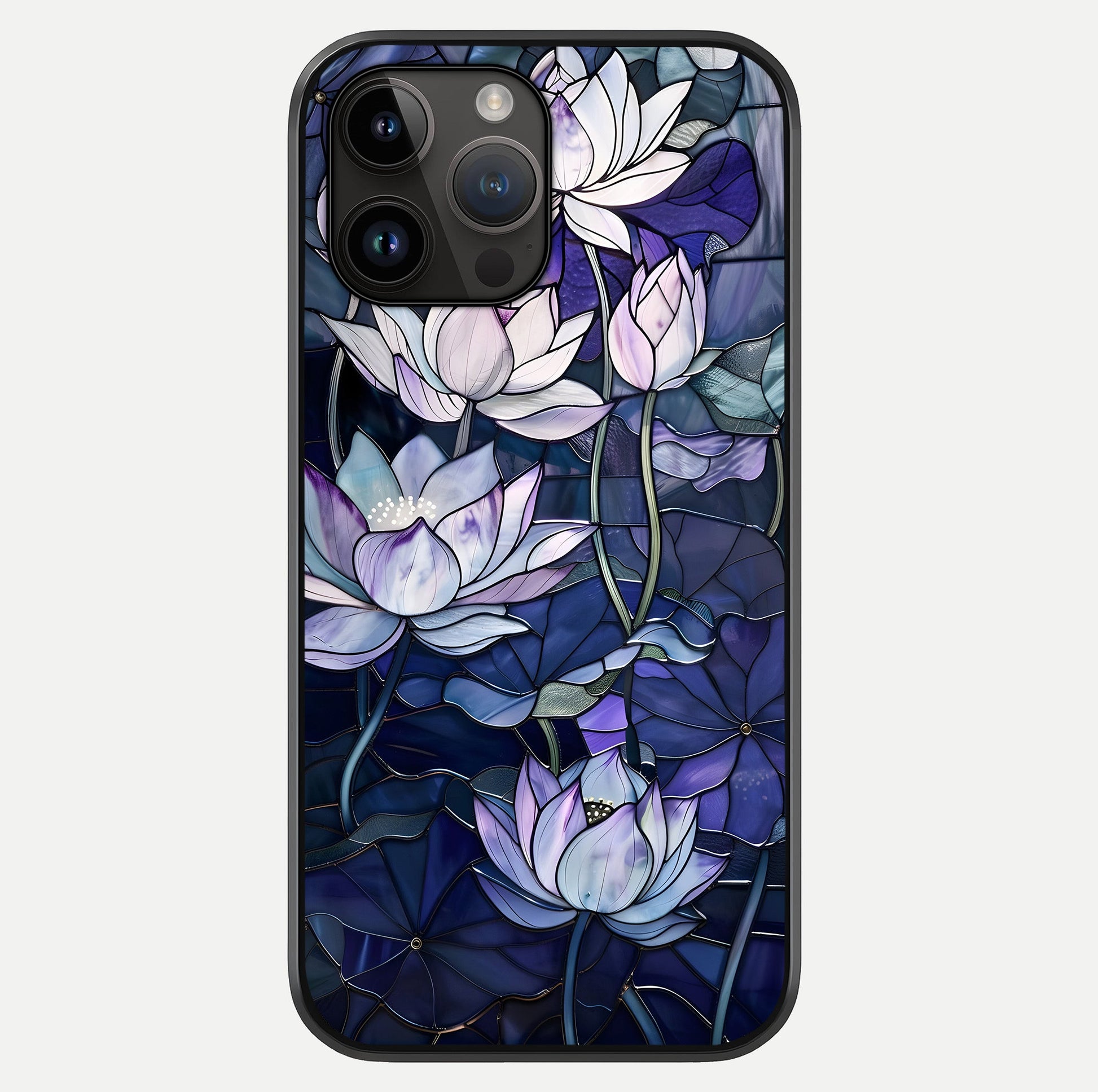 Gloss Petal Rush Glass Case showing full back design in clean flat view with glossy glass finish.