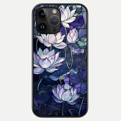 Gloss Petal Rush Glass Case showing full back design in clean flat view with glossy glass finish.