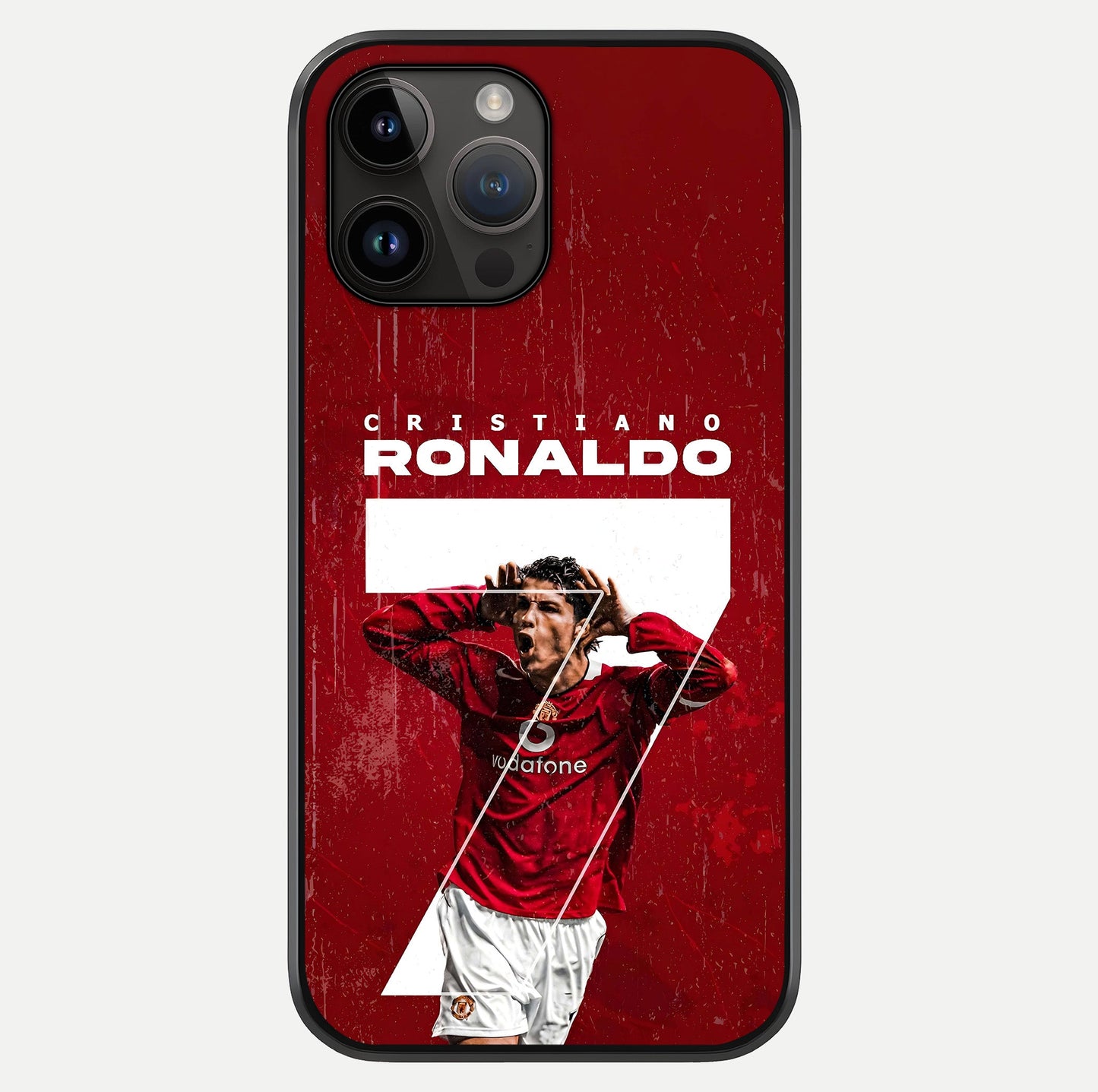 Goal Celebration Legacy Glass Case showing full back design in clean flat view with glossy glass finish.