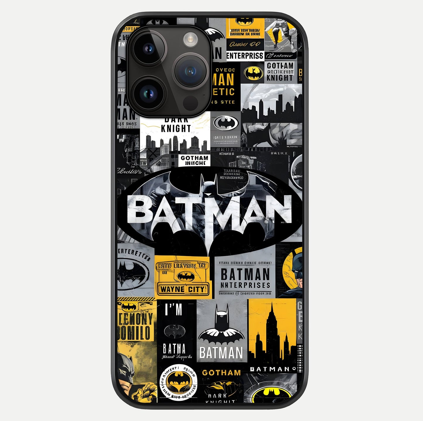 Knight Gotham Rise Glass Case showing full back design in clean flat view with glossy glass finish.
