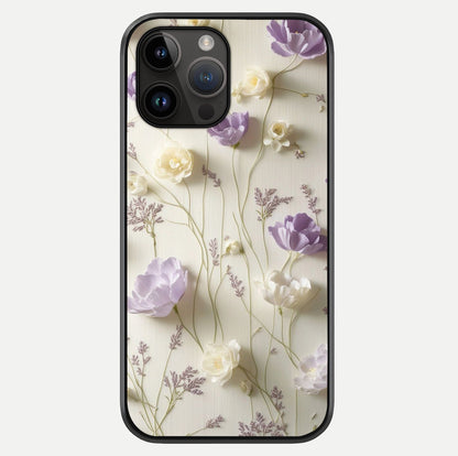 Lilac Breeze Harmony Glass Case showing full back design in clean flat view with glossy glass finish.