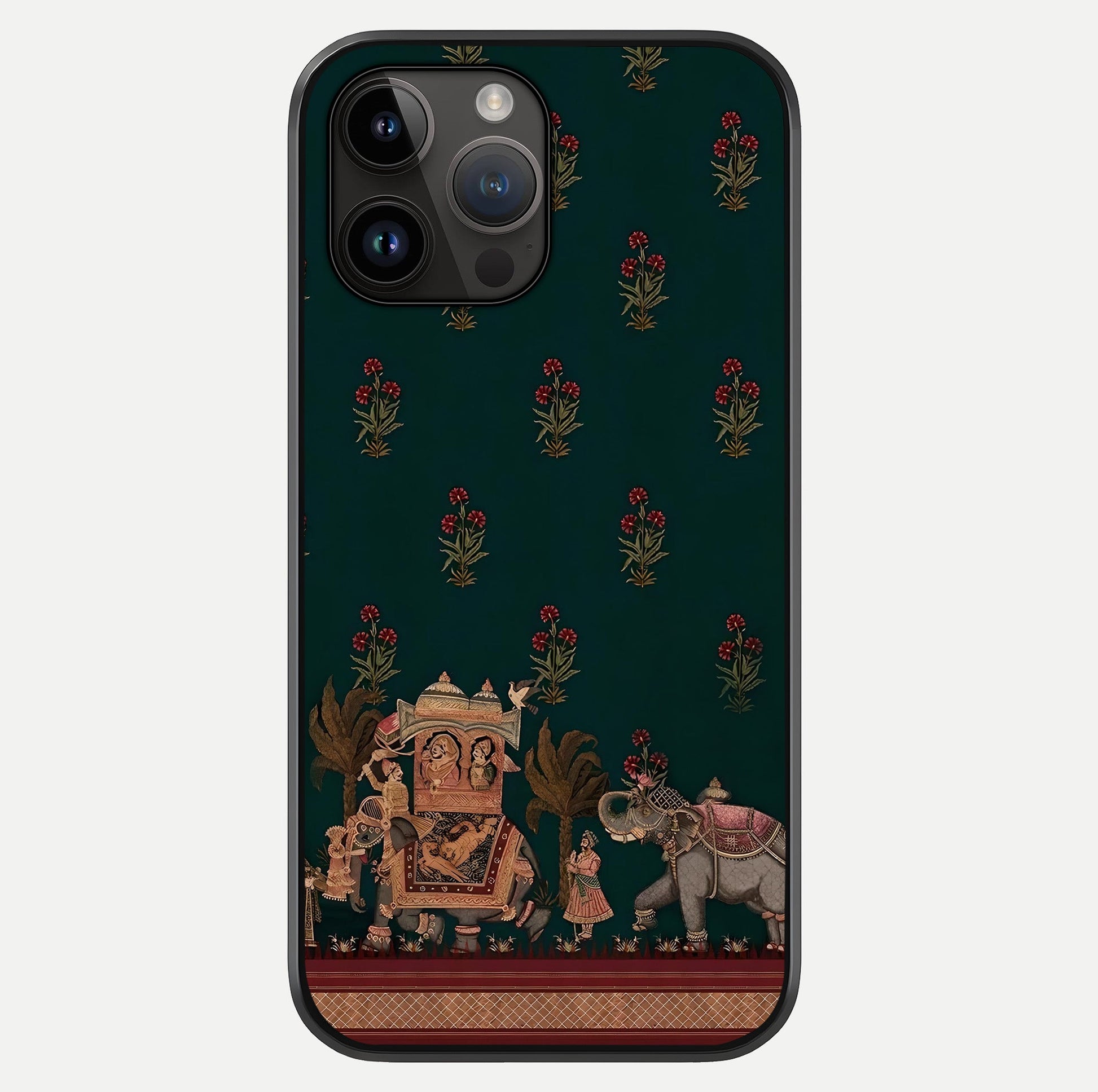 Macmerise Glass Case showing full back design in clean flat view with glossy glass finish.