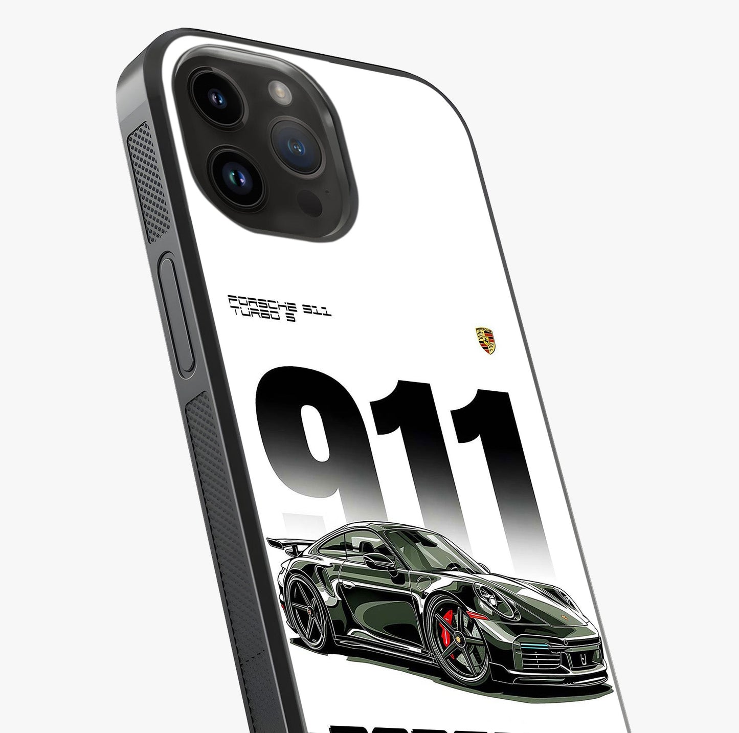 911 Turbo Dominance Glass Case captured at a warm angle highlighting gloss, texture and premium glass finish.