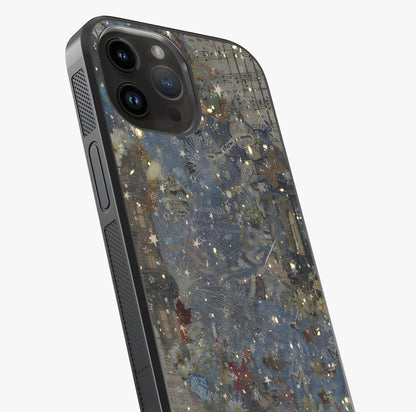 Aesthetic Astrolophia Glass Case captured at a warm angle highlighting gloss, texture and premium glass finish.