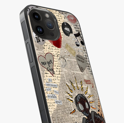 City Dream Sketch Glass Case captured at a warm angle highlighting gloss, texture and premium glass finish.
