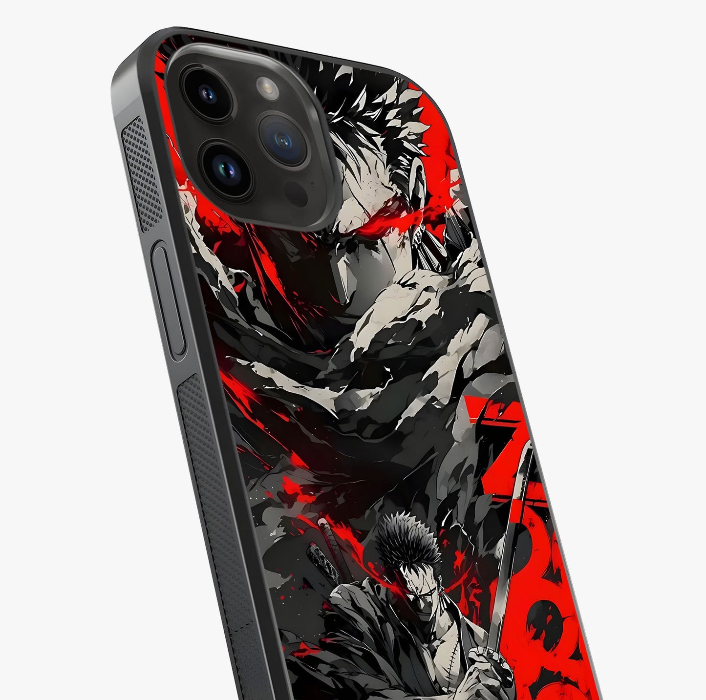 Demon Sword Resolve Glass Case captured at a warm angle highlighting gloss, texture and premium glass finish.