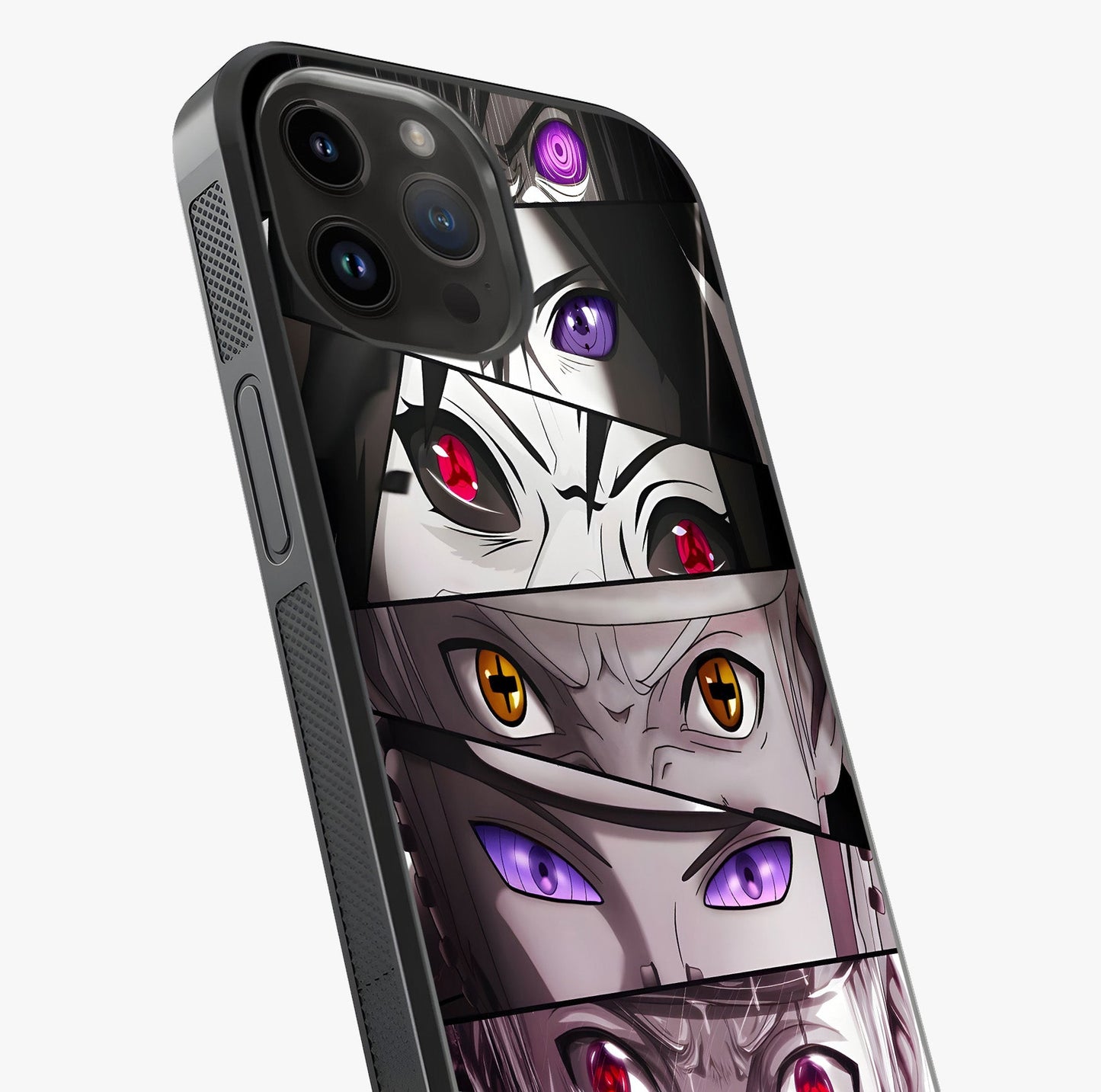 Eyes Of Destiny Glass Case captured at a warm angle highlighting gloss, texture and premium glass finish.