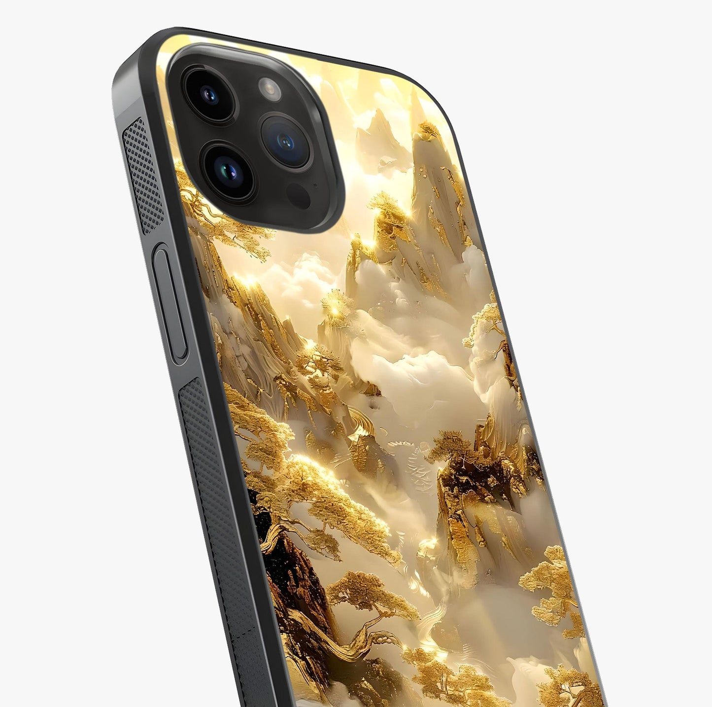 Gates Of Illumination Glass Case captured at a warm angle highlighting gloss, texture and premium glass finish.