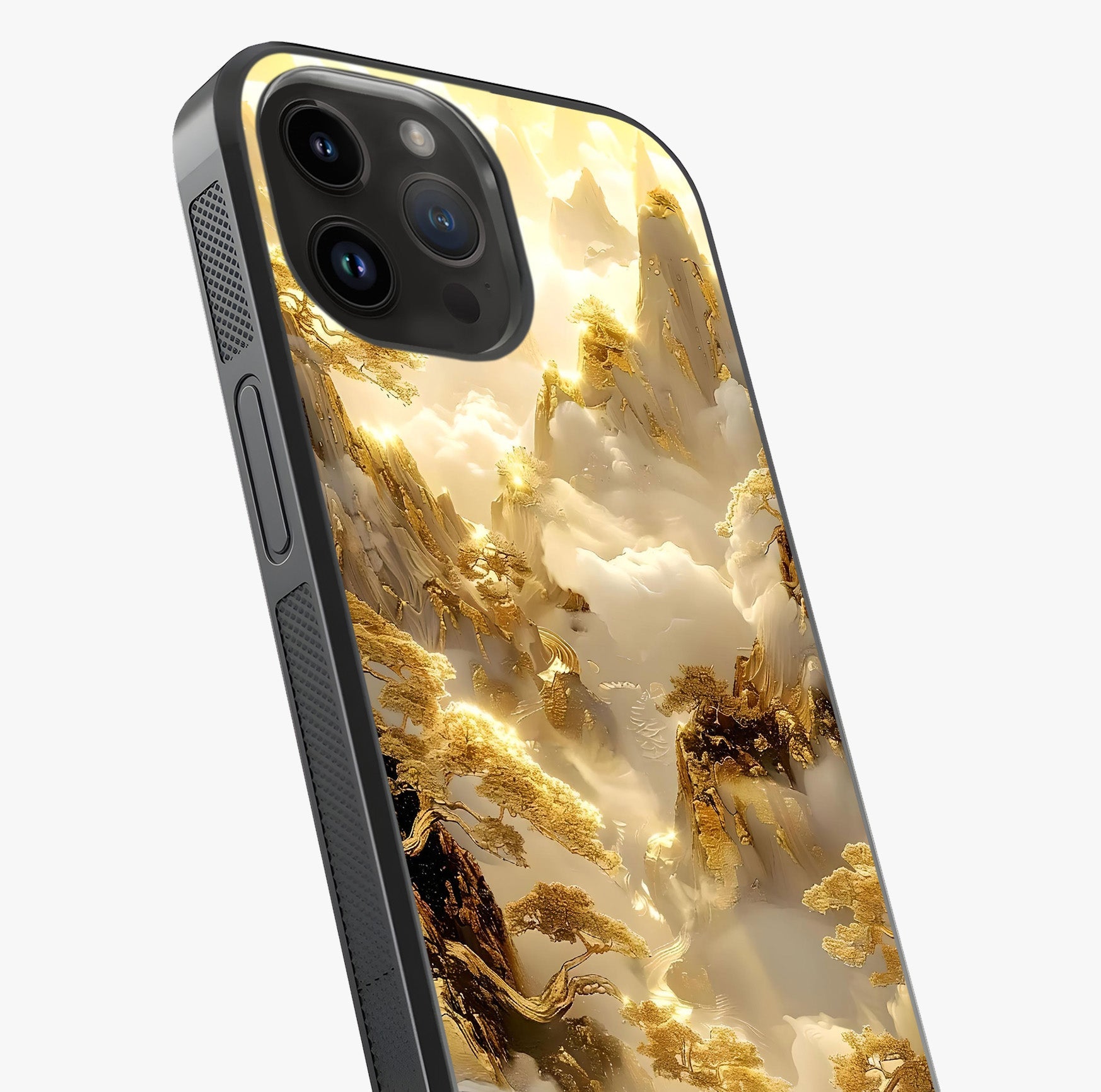 Gates Of Illumination Glass Case captured at a warm angle highlighting gloss, texture and premium glass finish.