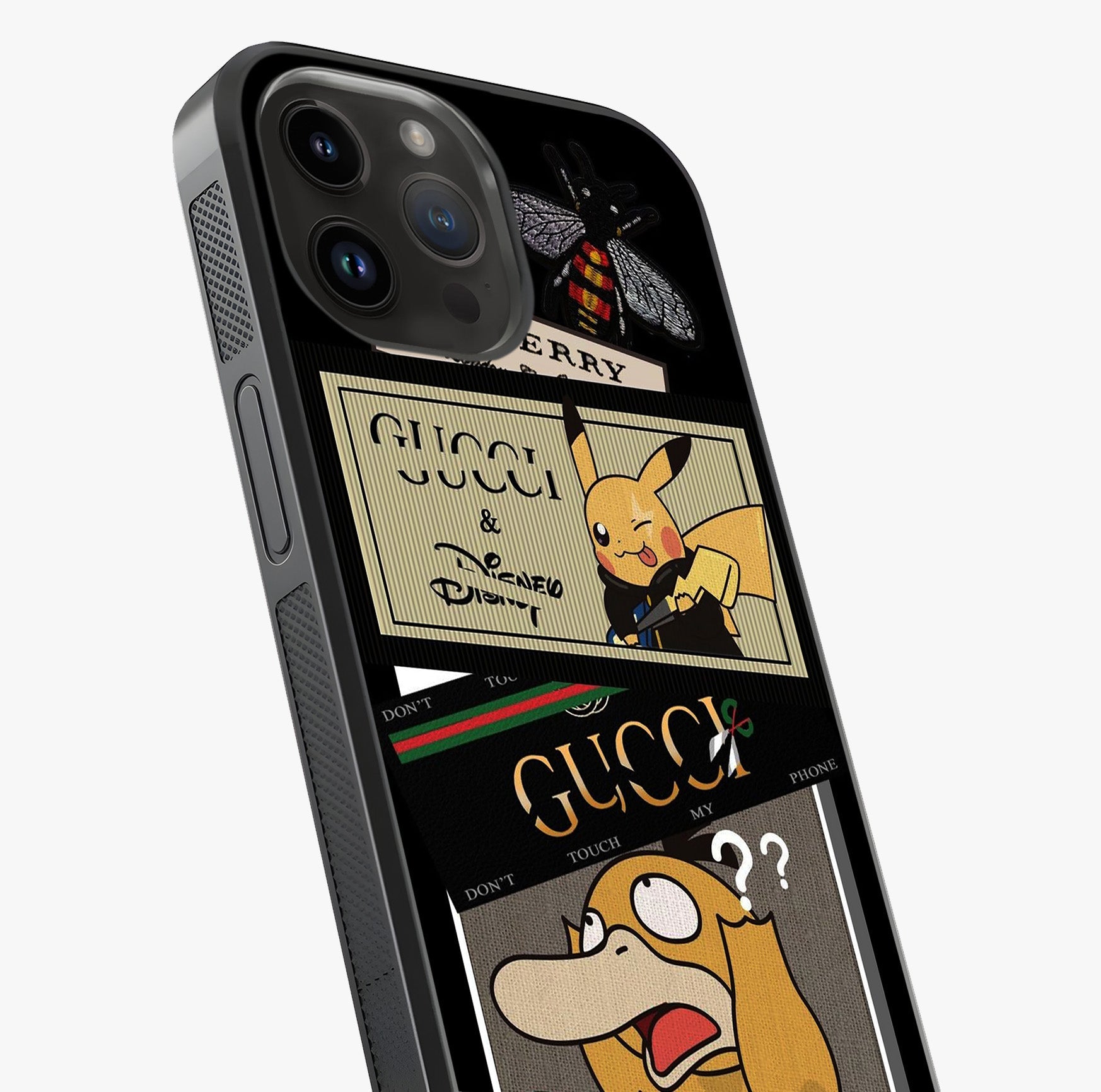 Gucci Play Mashup Glass Case captured at a warm angle highlighting gloss, texture and premium glass finish.