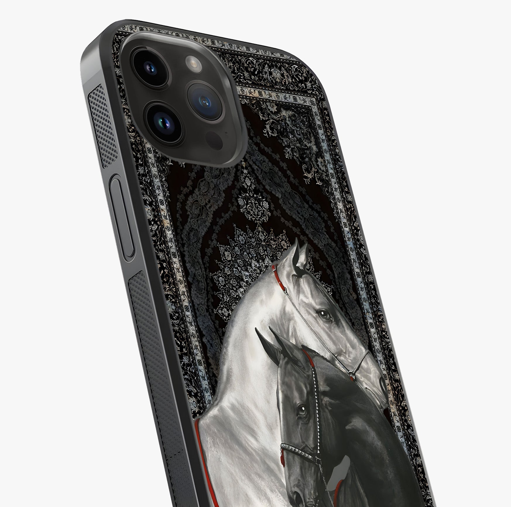 Majestic Ride Legacy Glass Case captured at a warm angle highlighting gloss, texture and premium glass finish.