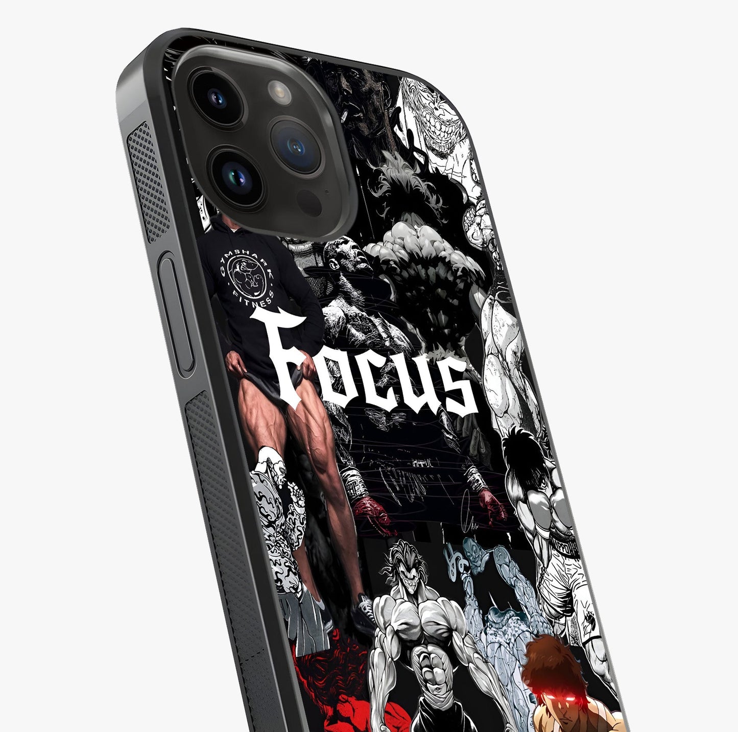 Relentless Power Focus Glass Case captured at a warm angle highlighting gloss, texture and premium glass finish.