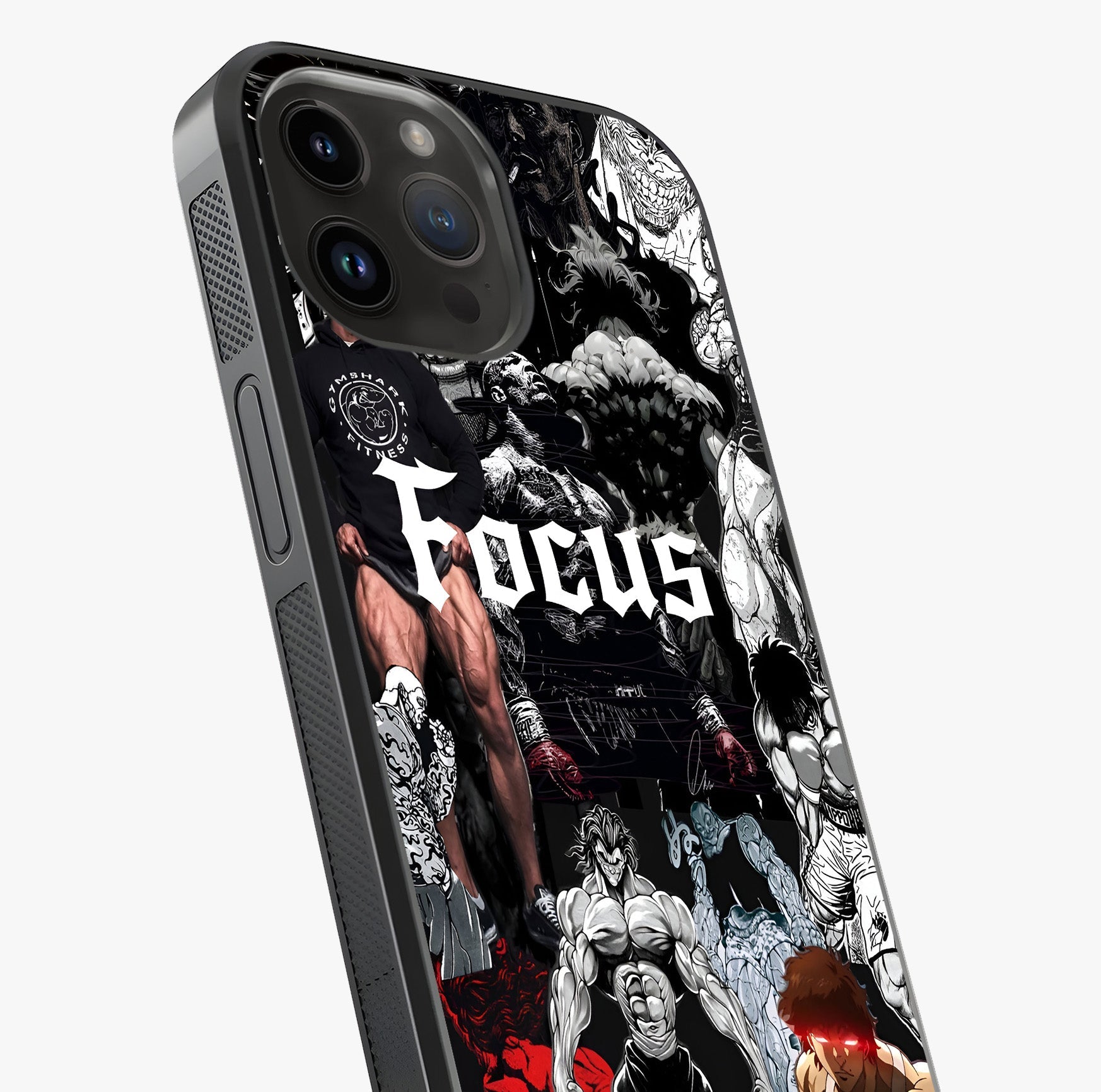 Relentless Power Focus Glass Case captured at a warm angle highlighting gloss, texture and premium glass finish.
