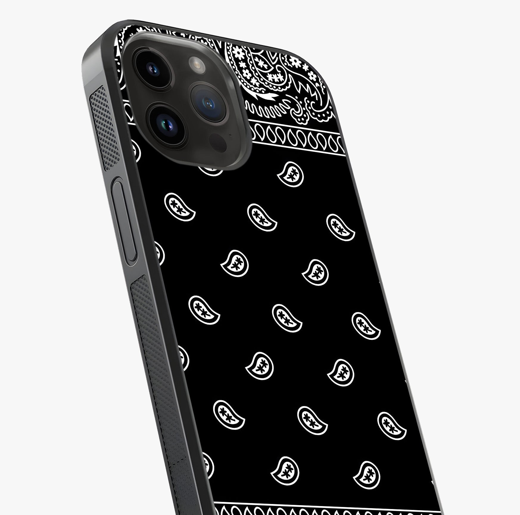 Retro Rebel Threads Glass Case captured at a warm angle highlighting gloss, texture and premium glass finish.