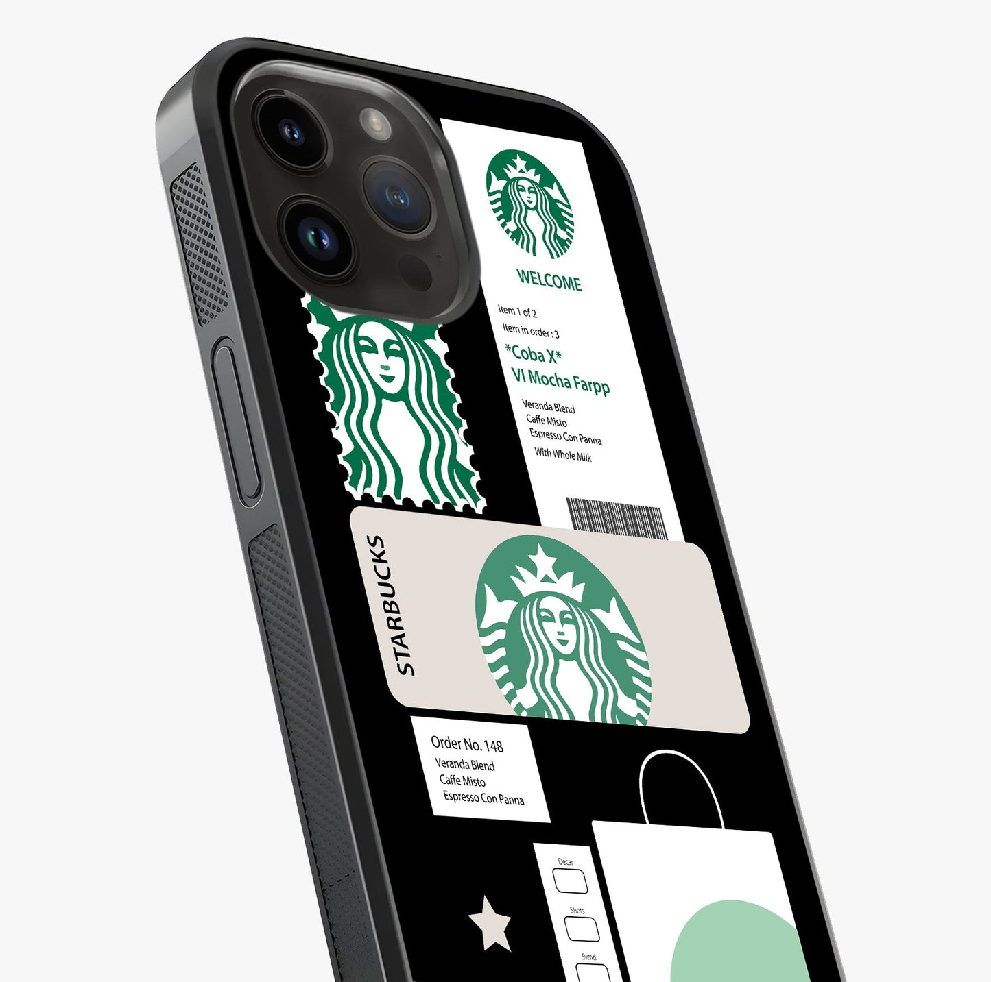 Starbucks Mocha Glass Case captured at a warm angle highlighting gloss, texture and premium glass finish.