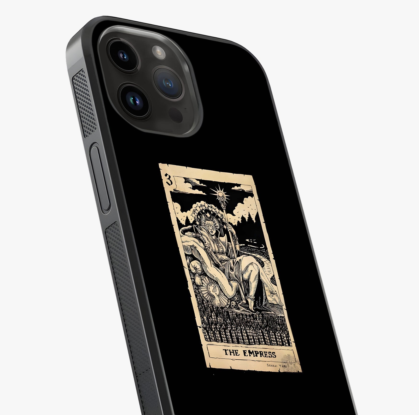 The Empress Glass Case captured at a warm angle highlighting gloss, texture and premium glass finish.