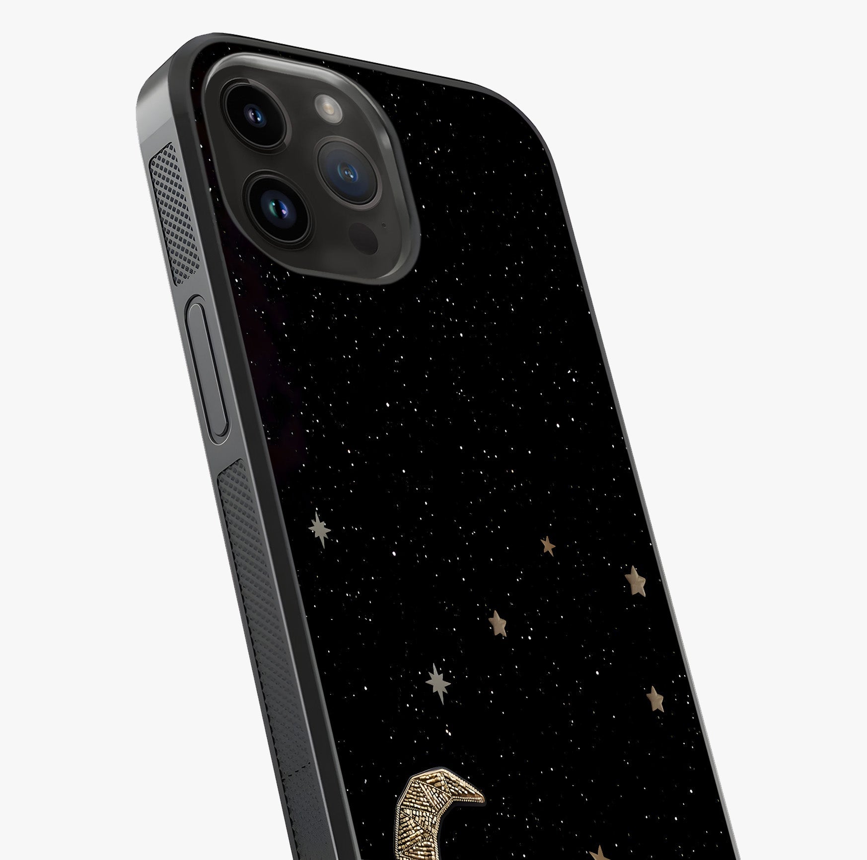 Twinkle Star With Half Moon Glass Case captured at a warm angle highlighting gloss, texture and premium glass finish.