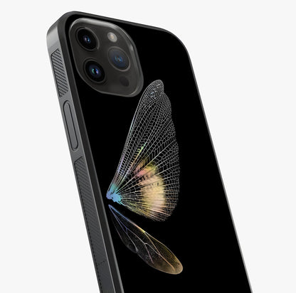 Whispers Of Wings Glass Case captured at a warm angle highlighting gloss, texture and premium glass finish.
