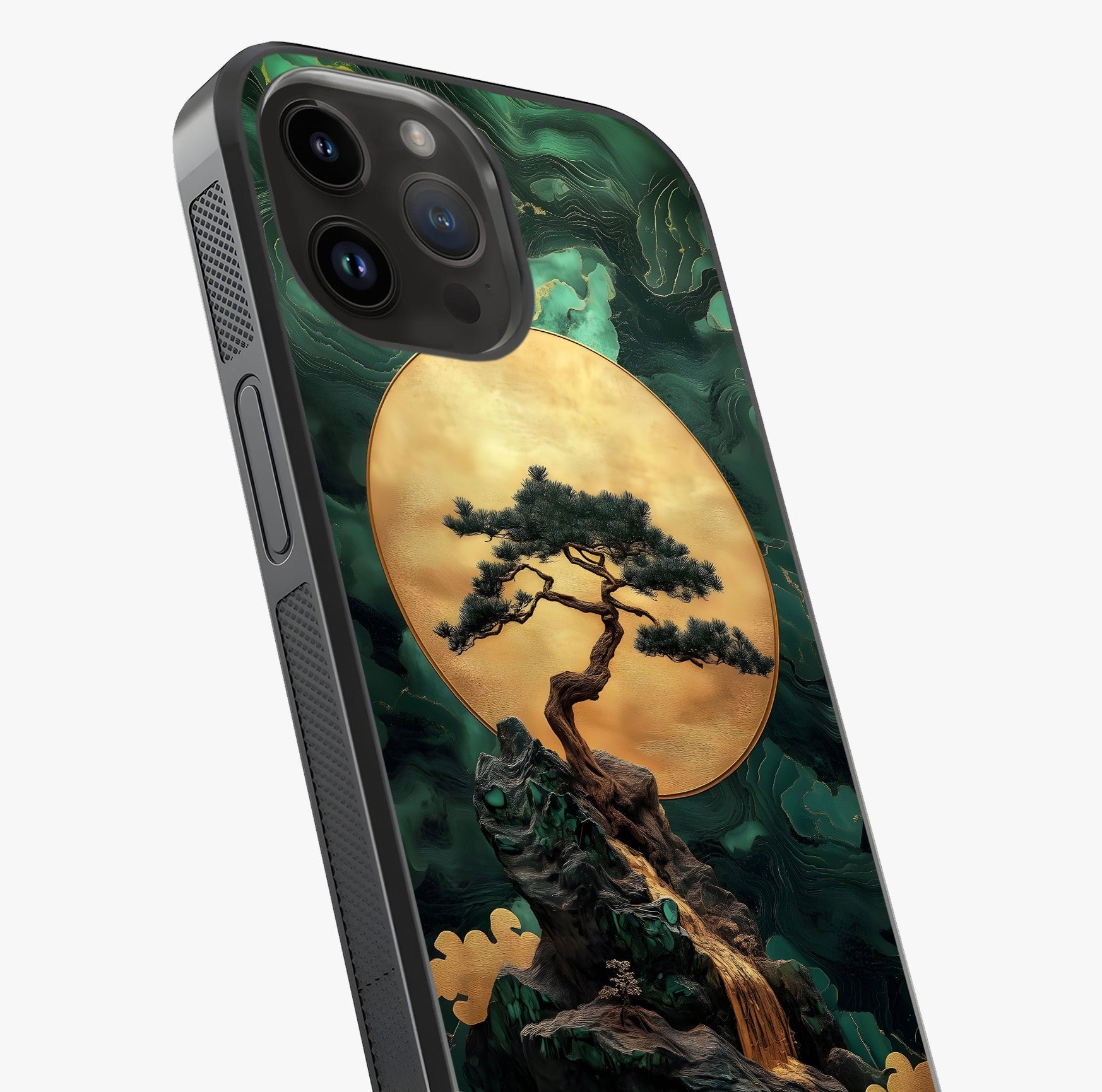 Zen Moon Rise Glass Case captured at a warm angle highlighting gloss, texture and premium glass finish.