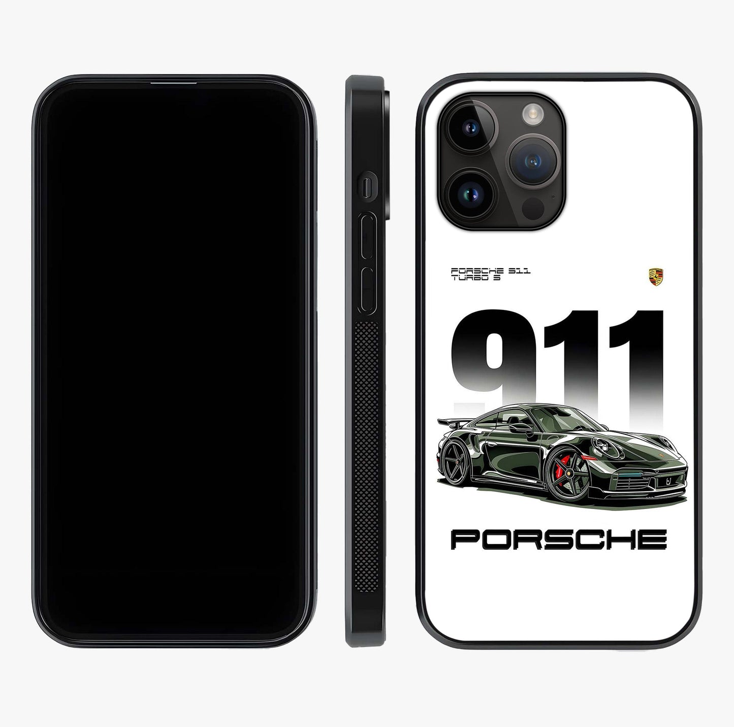911 Turbo Dominance Glass Case displayed upright for full design visibility and premium finish.
