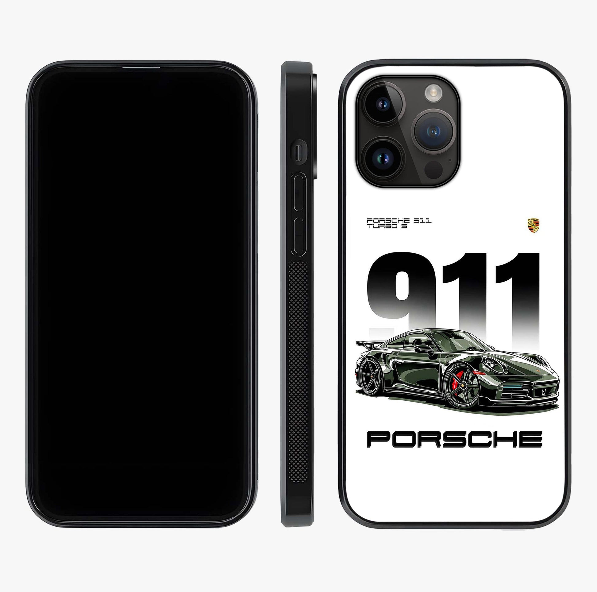911 Turbo Dominance Glass Case displayed upright for full design visibility and premium finish.