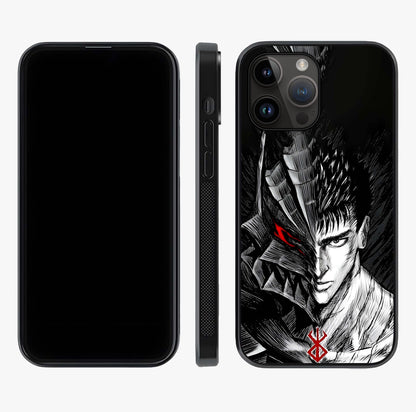 Berserker Blood Oath Glass Case displayed upright for full design visibility and premium finish.