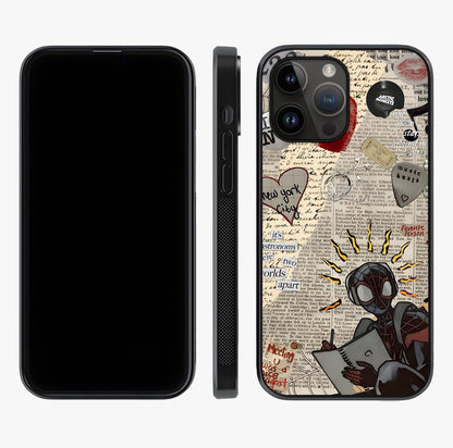City Dream Sketch Glass Case displayed upright for full design visibility and premium finish.