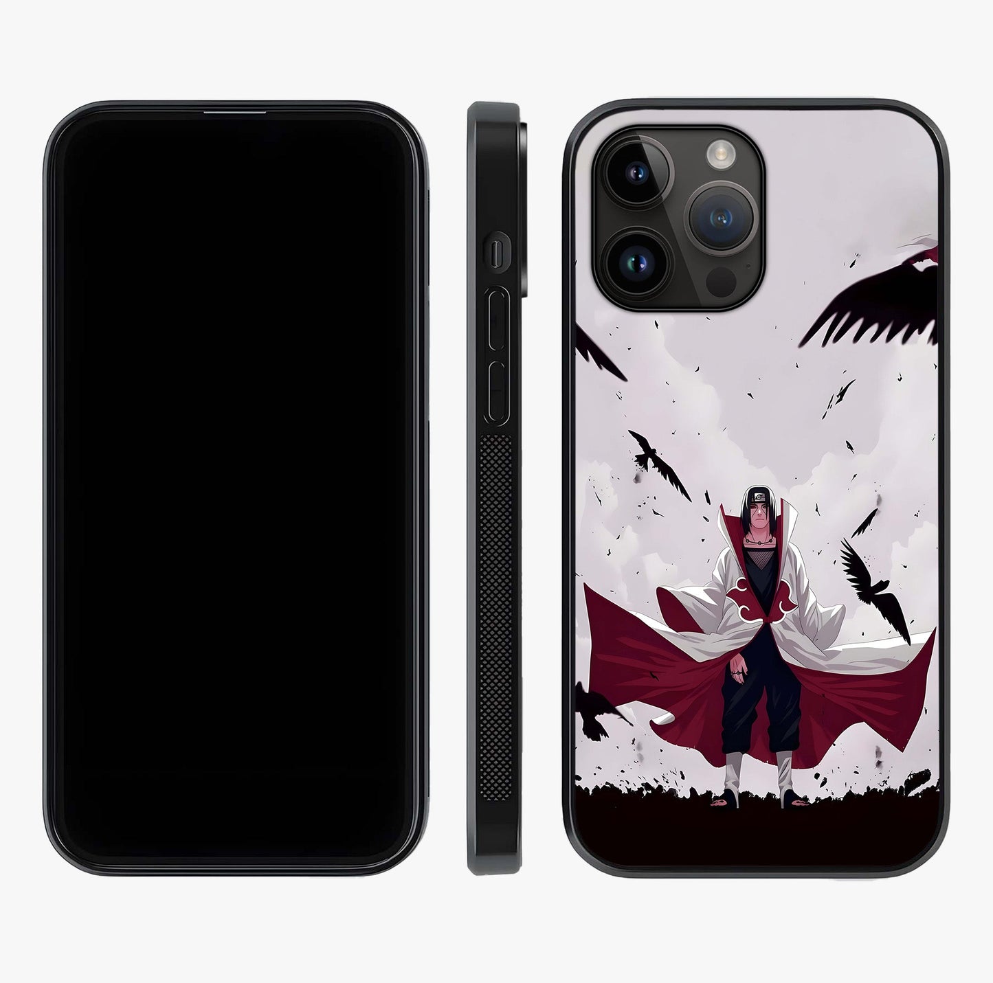 Crimson Crow Ascension Glass Case displayed upright for full design visibility and premium finish.