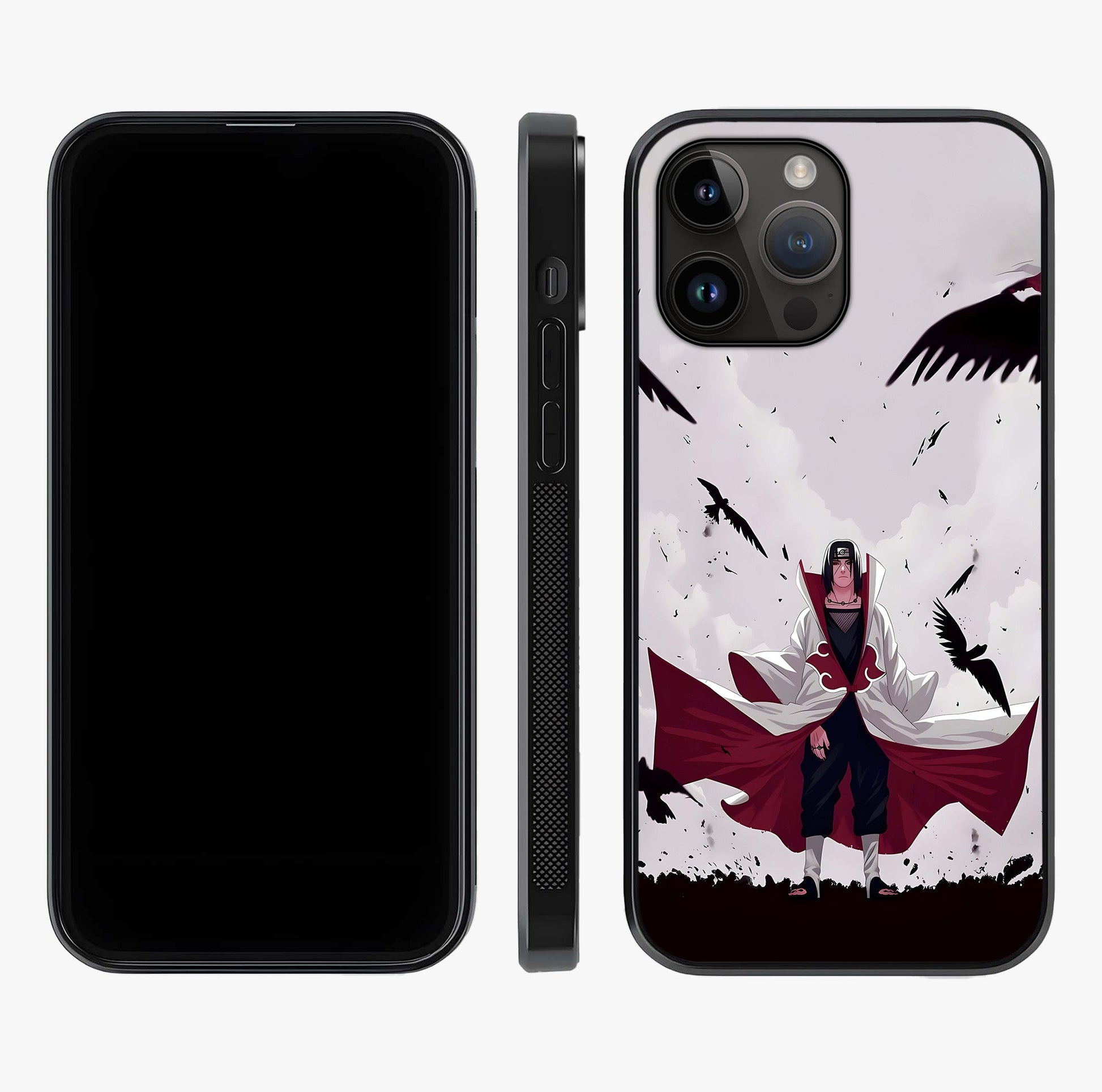 Crimson Crow Ascension Glass Case displayed upright for full design visibility and premium finish.