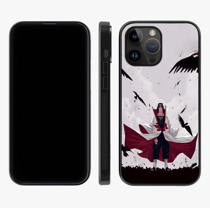 Crimson Crow Ascension Glass Case displayed upright for full design visibility and premium finish.