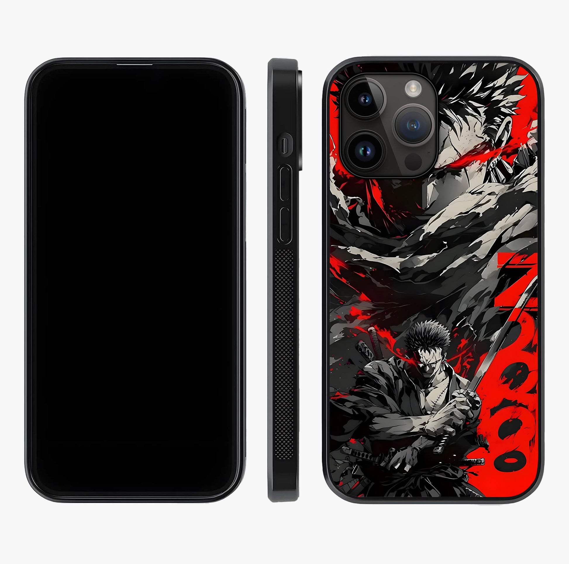 Demon Sword Resolve Glass Case displayed upright for full design visibility and premium finish.