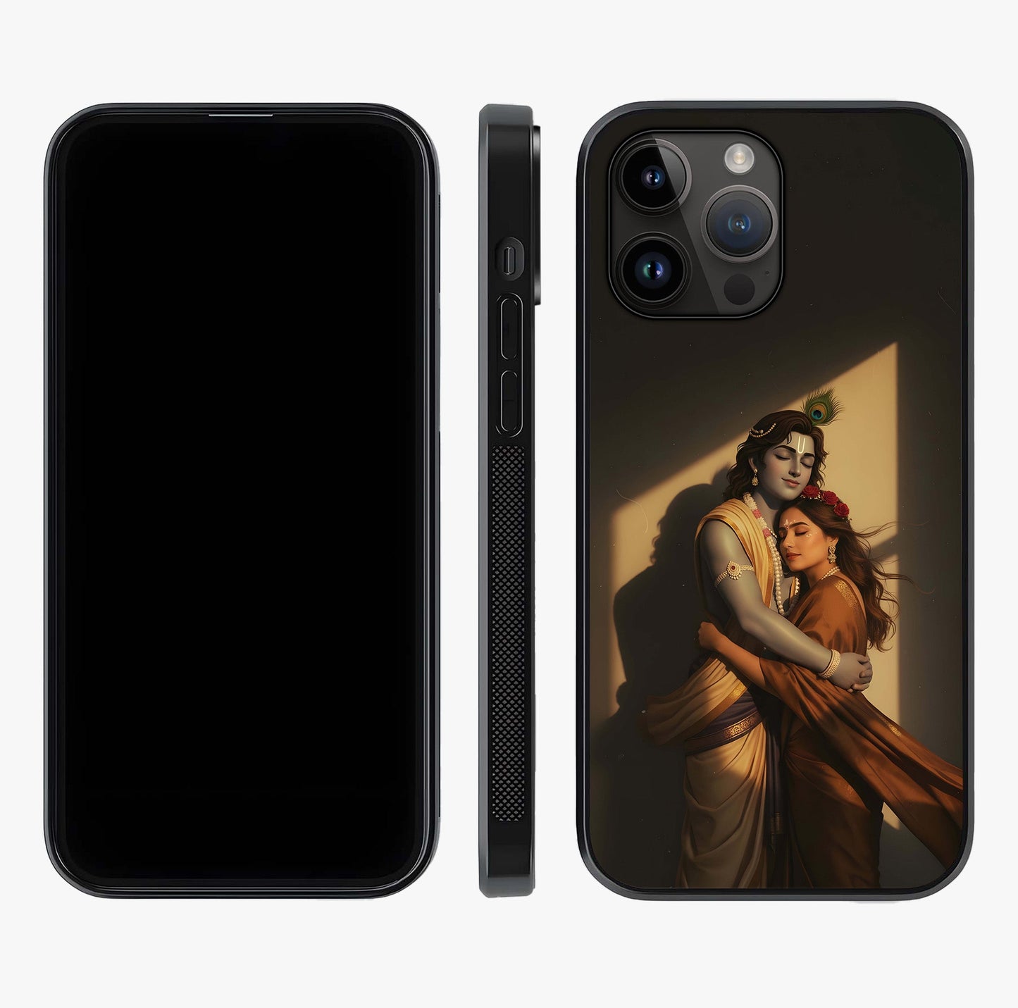 Divine Eternal Love Glass Case displayed upright for full design visibility and premium finish.