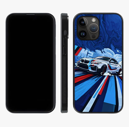 Drift Power Rush Glass Case displayed upright for full design visibility and premium finish.