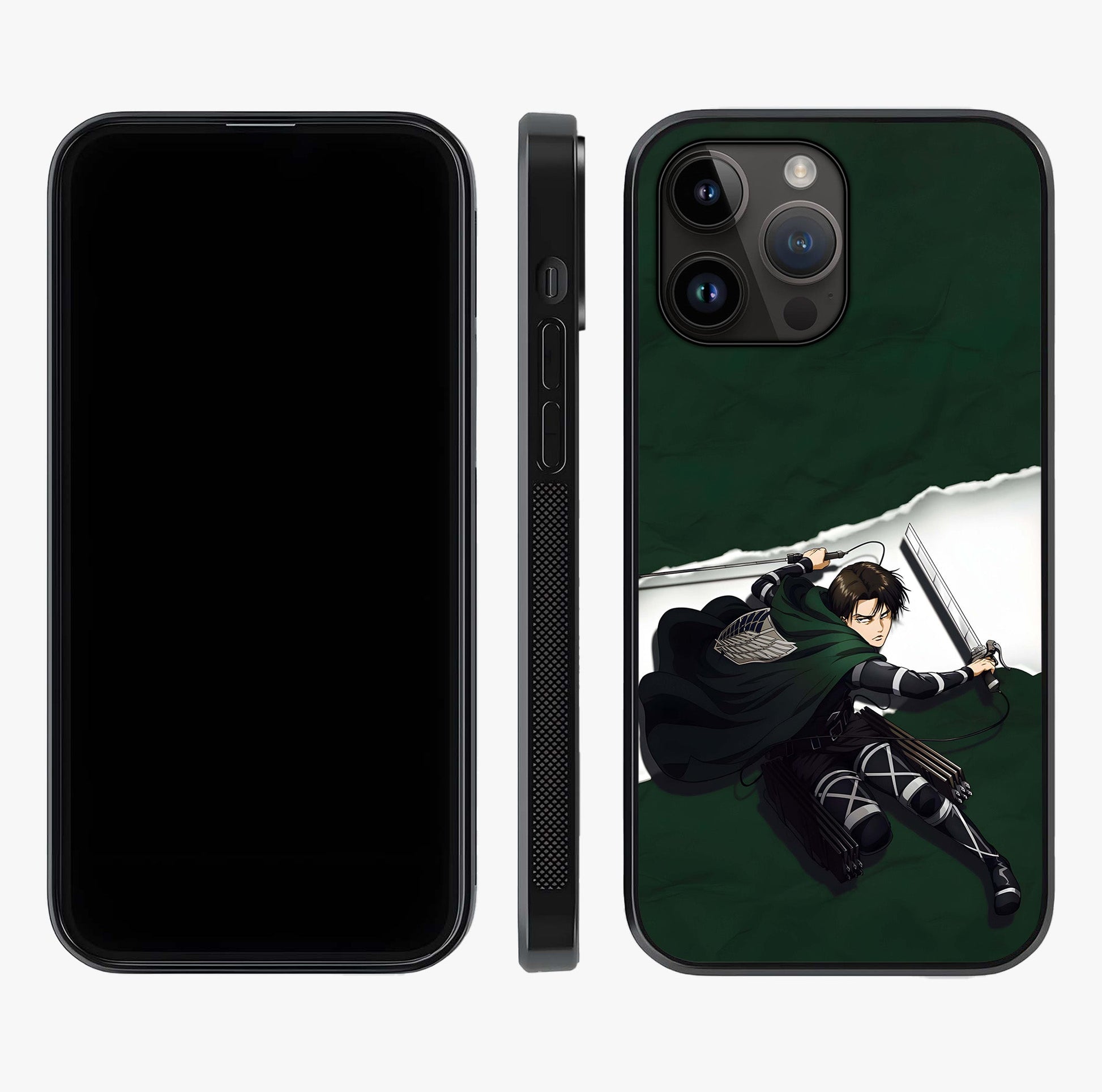 Emerald War Vanguard Glass Case displayed upright for full design visibility and premium finish.