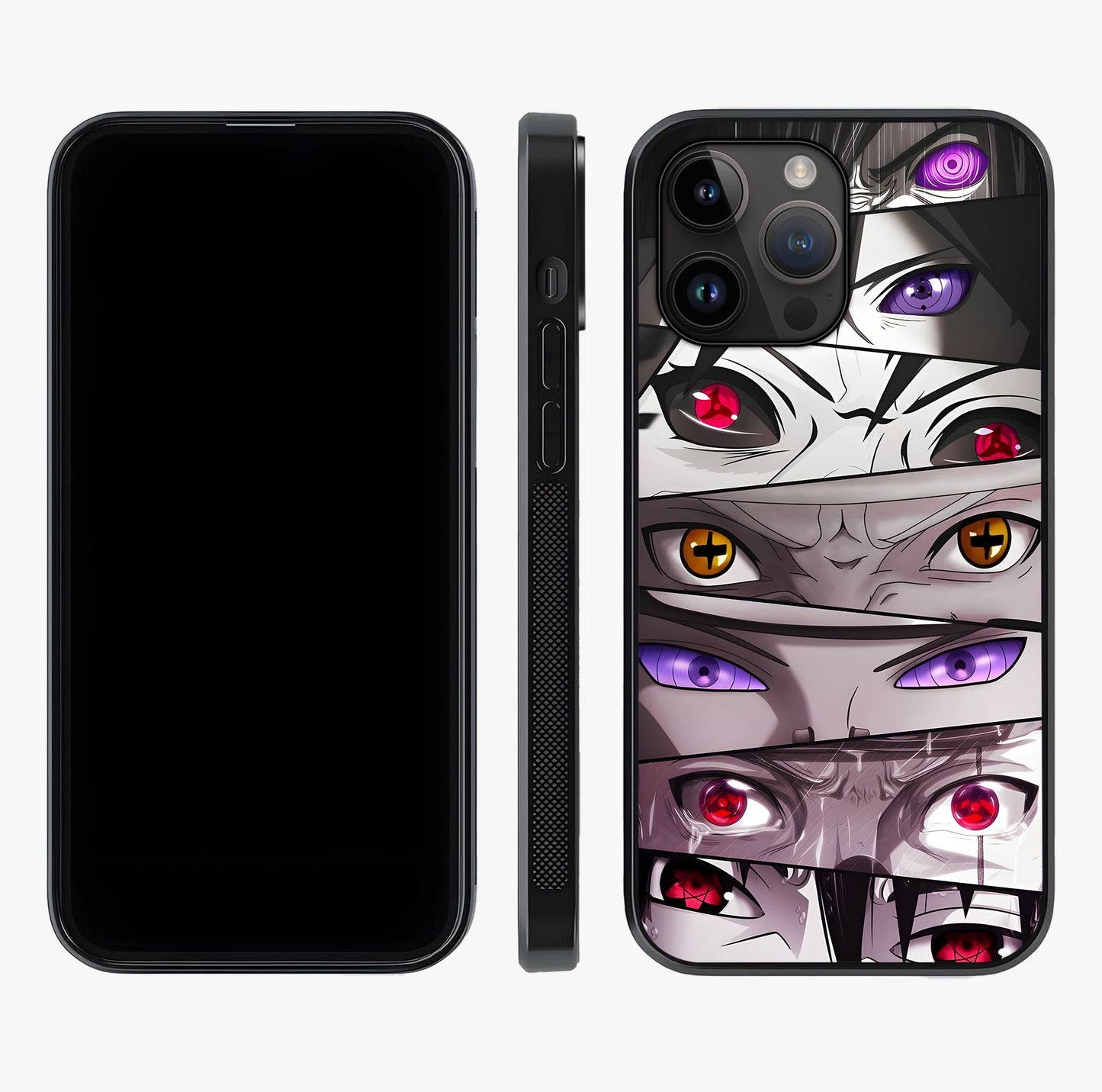 Eyes Of Destiny Glass Case displayed upright for full design visibility and premium finish.