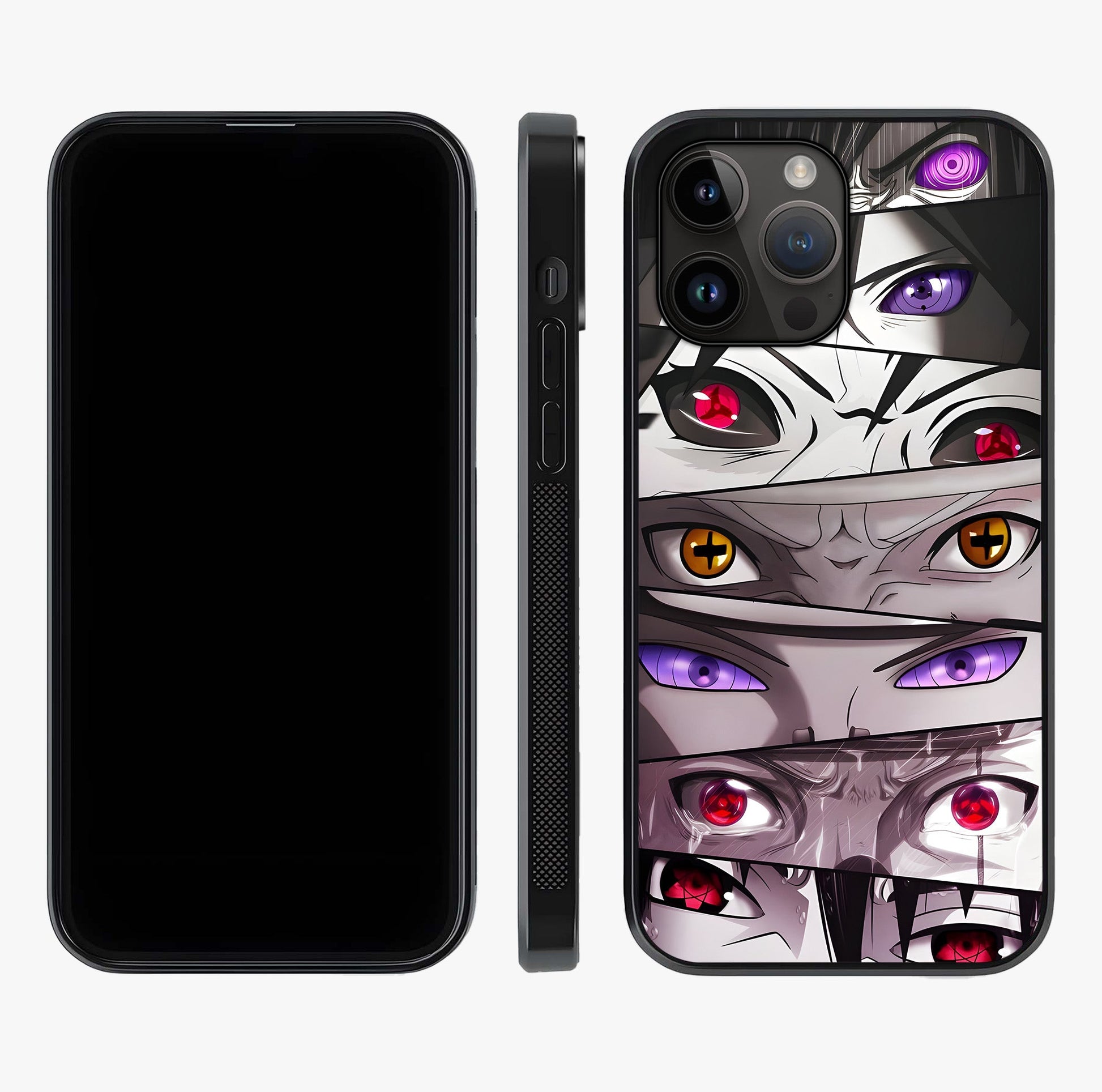 Eyes Of Destiny Glass Case displayed upright for full design visibility and premium finish.