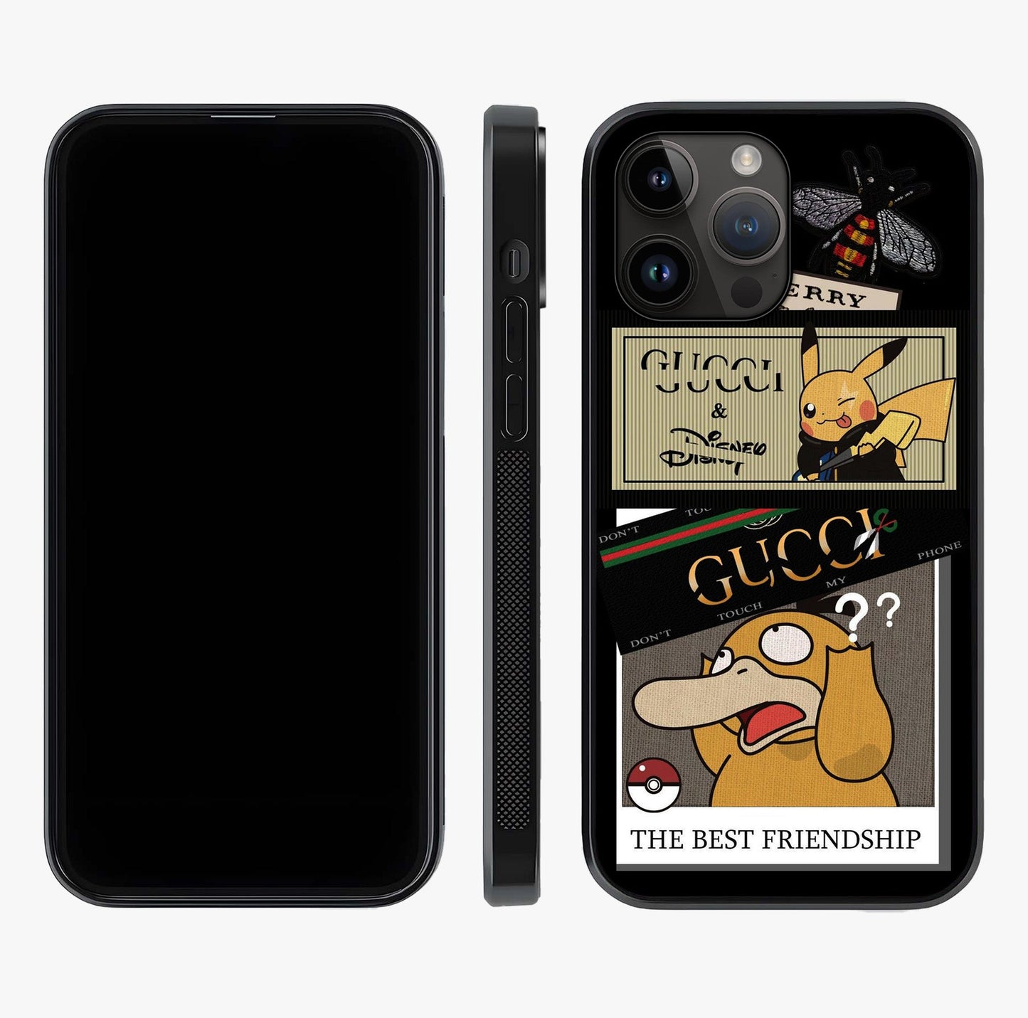 Gucci Play Mashup Glass Case displayed upright for full design visibility and premium finish.