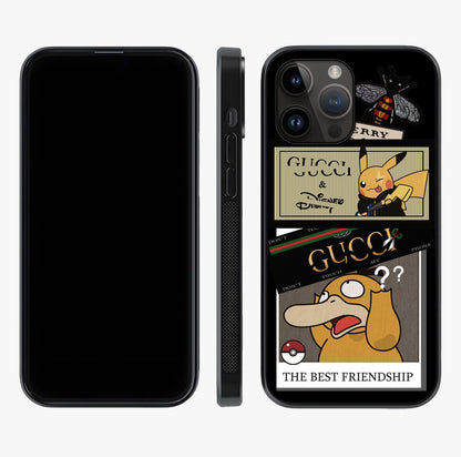 Gucci Play Mashup Glass Case displayed upright for full design visibility and premium finish.