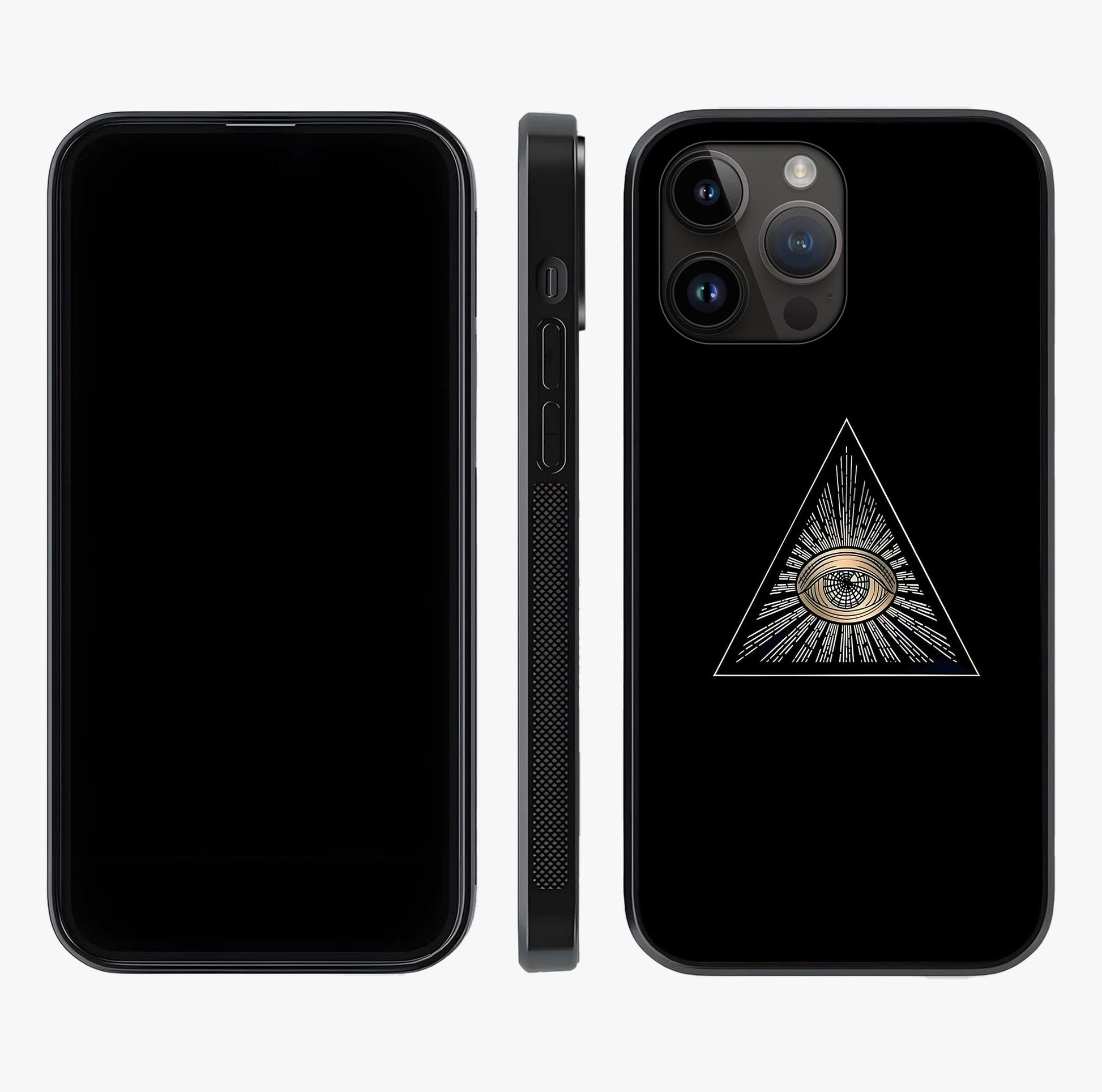 Illuminati Evil Glass Case displayed upright for full design visibility and premium finish.