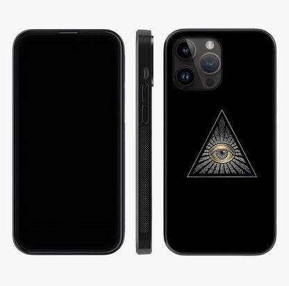 Illuminati Evil Glass Case displayed upright for full design visibility and premium finish.